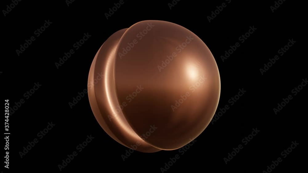 Poster hd video animation of a glossy 3d object with wire frame at the center, rotating on its axis.