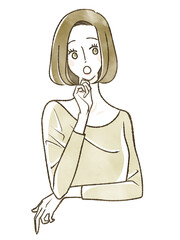 驚いている女性