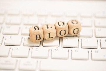 keyboard with a word blog