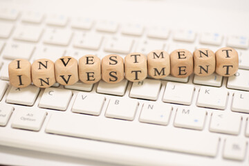 computer keyboard with word investment