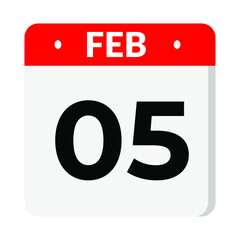 05 February calendar icon
