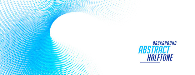 abstract blue swirl halftone on white background