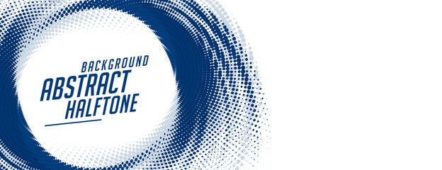 abstract swirl halftone blue banner on white background © starlineart