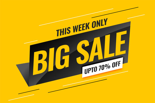 big sale modern promotional banner design template