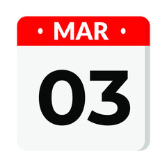 03 March calendar icon