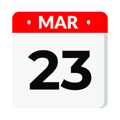 23 March calendar icon