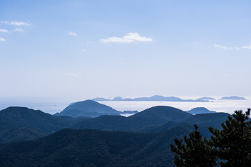 The beautiful landscape of sea coast beach
