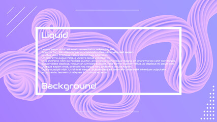 Liquid 3d wave background. Liquid 3d fluid shape backgroud. Modern landing page design. Solid colors 3d abstration. Beautiful background for greetings card, flyers, invitation, posters, brochure.