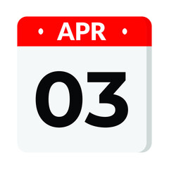 03 April date icon