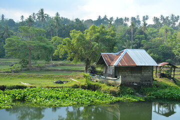 Fototapeta premium Villa Jovita resort riverside farm house in Batangas, Philippines