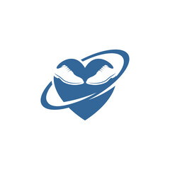 Love Shoes logo design concept vector template, Icon symbol, Design creative
