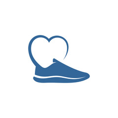 Love Shoes logo design concept vector template, Icon symbol, Design creative