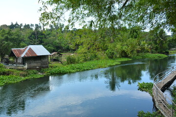 Fototapeta na wymiar Villa Jovita resort riverside farm house in Batangas, Philippines