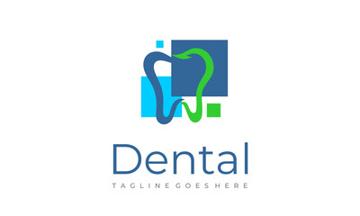Colorful Dental Logo Design - Creative Dentist Icon - Modern Tooth Clinic Creative Company - Cool and Clean Teeth Symbol Vector Illustration
