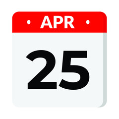 25 April date icon