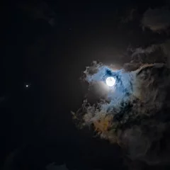 Photo sur Plexiglas Pleine Lune arbre Moon, Jupiter and the Jovian moons