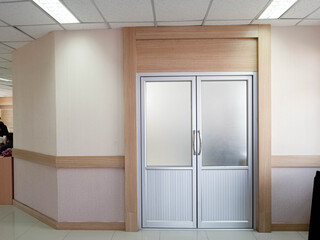 Interior hospital clinic or laboratory emergency operation help room on the door  funiture 