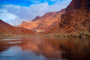 Fototapeta na wymiar Rafting down the Colorado River in Arizona
