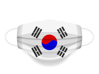 Medical mask South Korea flag