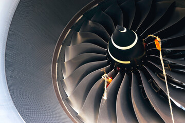 Aircraft engine tie up before typhoon