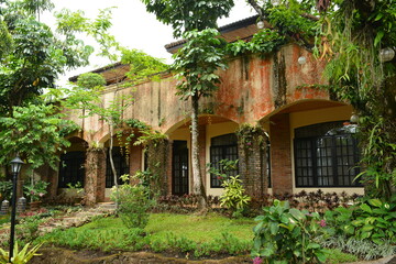 Fototapeta na wymiar Tomasino hall dormitory facade at Caleruega in Nasugbu, Batangas, Philippines