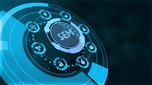 SEM Search Engine Optimization Marketing Ranking Traffic Website Internet Business Technology Communication Concept.