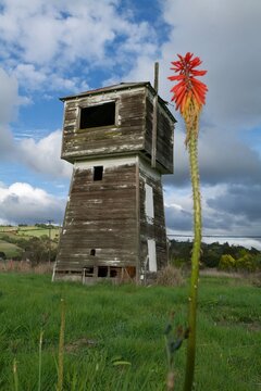 Tower in field