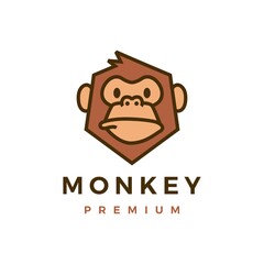 monkey chimp gorilla logo vector icon illustration © gaga vastard