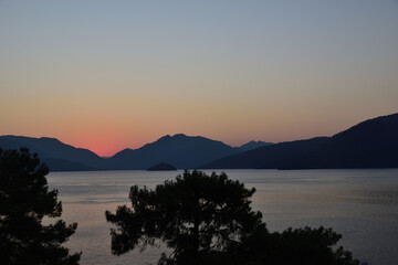 Last minutes before sunrise on the seaside