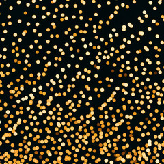 Many lightbulbs hanging on cable as garland decorative isolated on dark night sky background