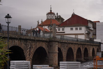 Street in Chaves, beautiful city of Portugal. Europe