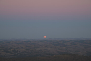 Full Moon at Sunset  in Brazil