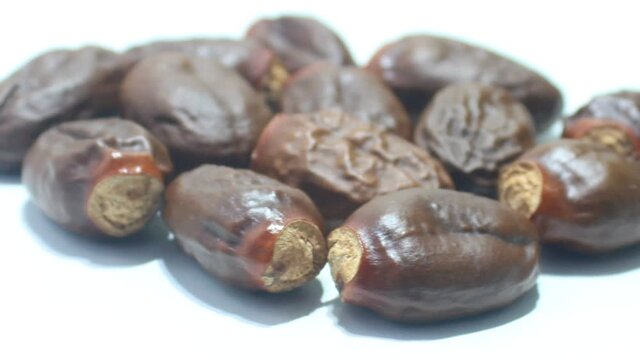 Lychee seeds with selected focus