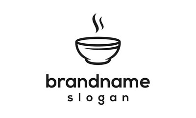 Bowl logo design vector