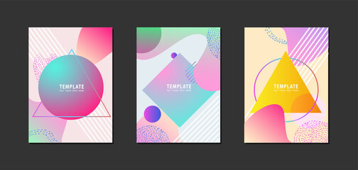 Artistic covers or poster design. Creative colours backgrounds.