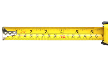 Tape measure isolated on a white background