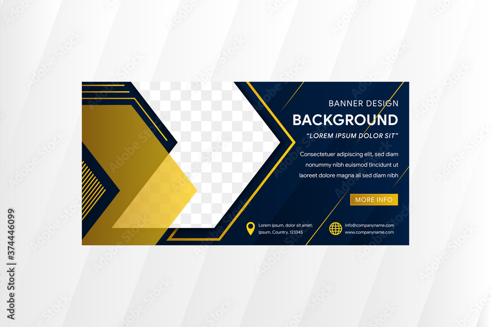 Poster abstract horizontal banner web header waves vector in gold element design colors. abstract swoosh te