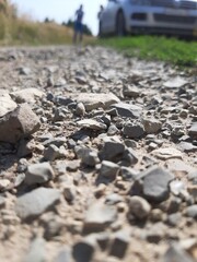 tire track on the road