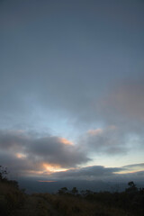 Cloudy Sky at Sunrise in the Mountains in Brazil