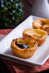 crispy fresh homemade egg tart 