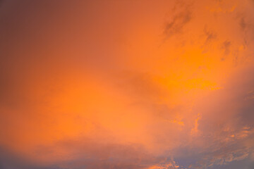 Twilight sky in sunset or sunrise, Background golden sky