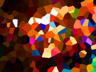 Illustration of Pixels pattern with various bright colors creates an pixelated pattern style.