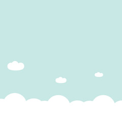 Sky blue background. Vector illustration