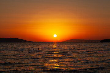 Sunset by the beach - Mediterranean sea