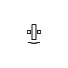 Naklejka na ściany i meble Face icon. Emoji symbol. Character sign. Logo design element