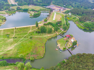 Early Summer scenery of Mulan grassland Scenic spot in Wuhan, Hubei Province, China