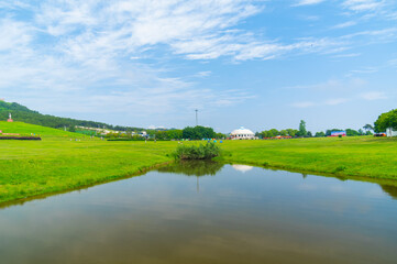Early Summer scenery of Mulan grassland Scenic spot in Wuhan, Hubei Province, China