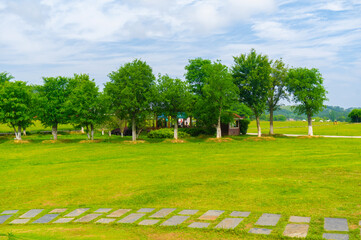 Early Summer scenery of Mulan grassland Scenic spot in Wuhan, Hubei Province, China