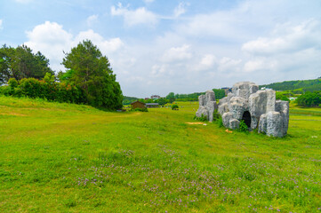 Naklejka premium Early Summer scenery of Mulan grassland Scenic spot in Wuhan, Hubei Province, China