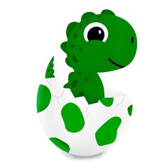 Grüner Baby Dino aus einem Ei geschlüpft Illustration
